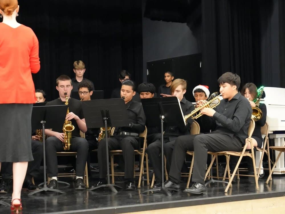 Madison Highland Prep students performing in the band