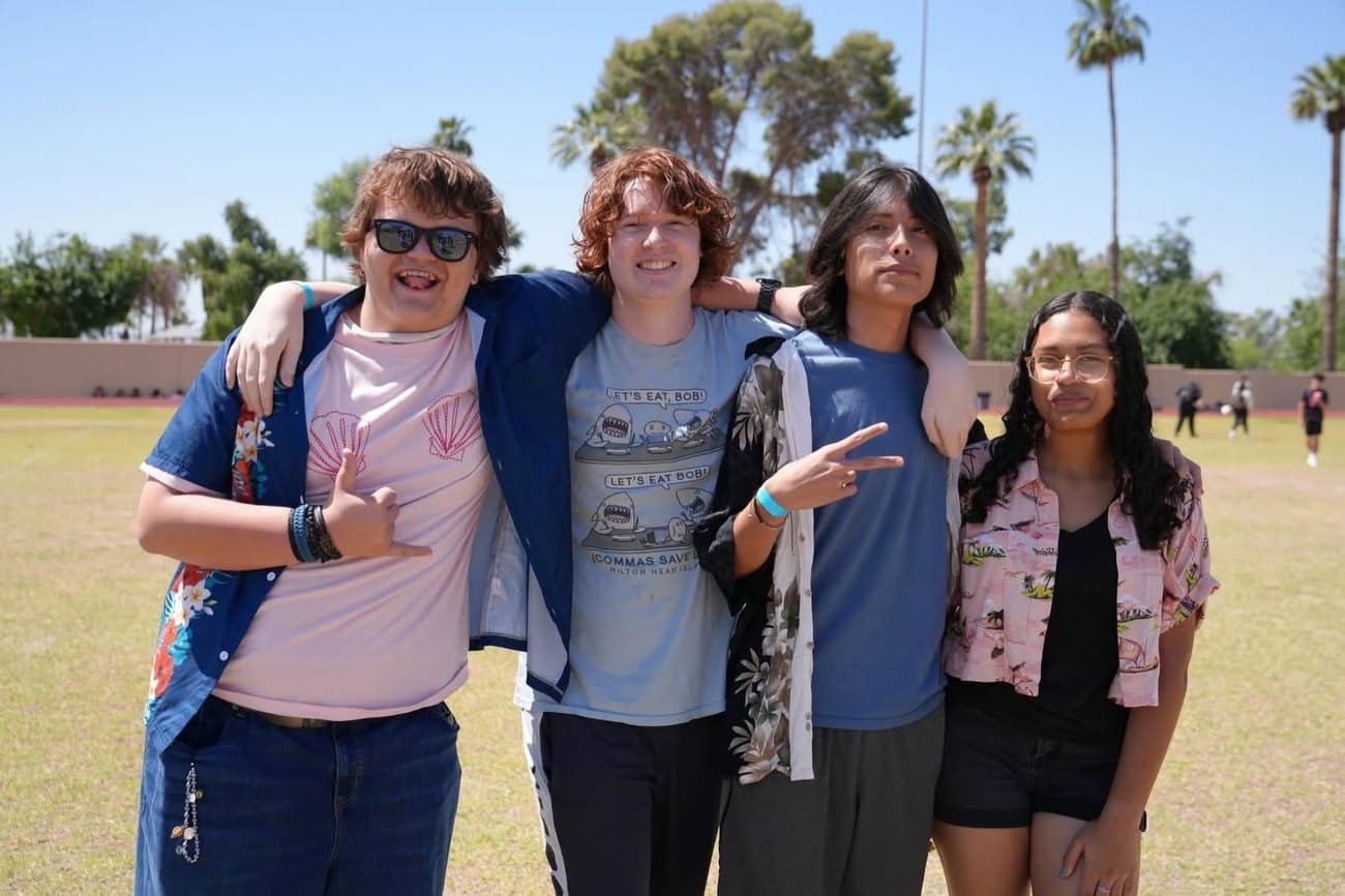 Madison Highland Prep students during a lunch break