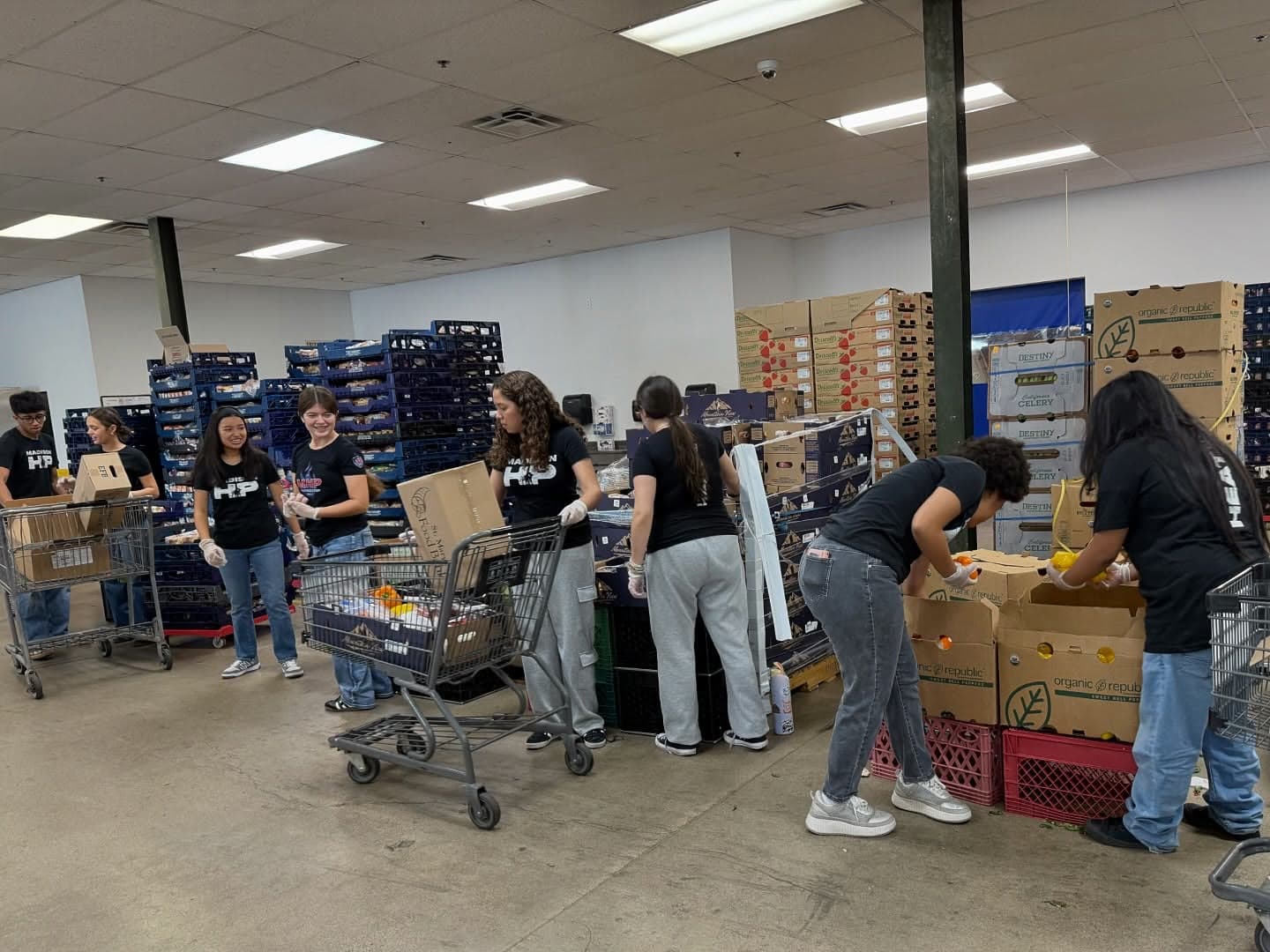 Madison Highland Prep students at a community service event